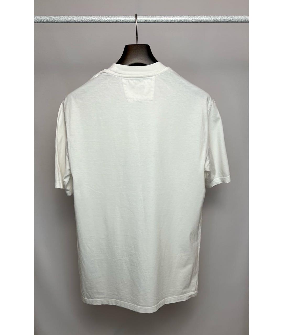 CP COMPANY Белая хлопковая футболка, фото 4