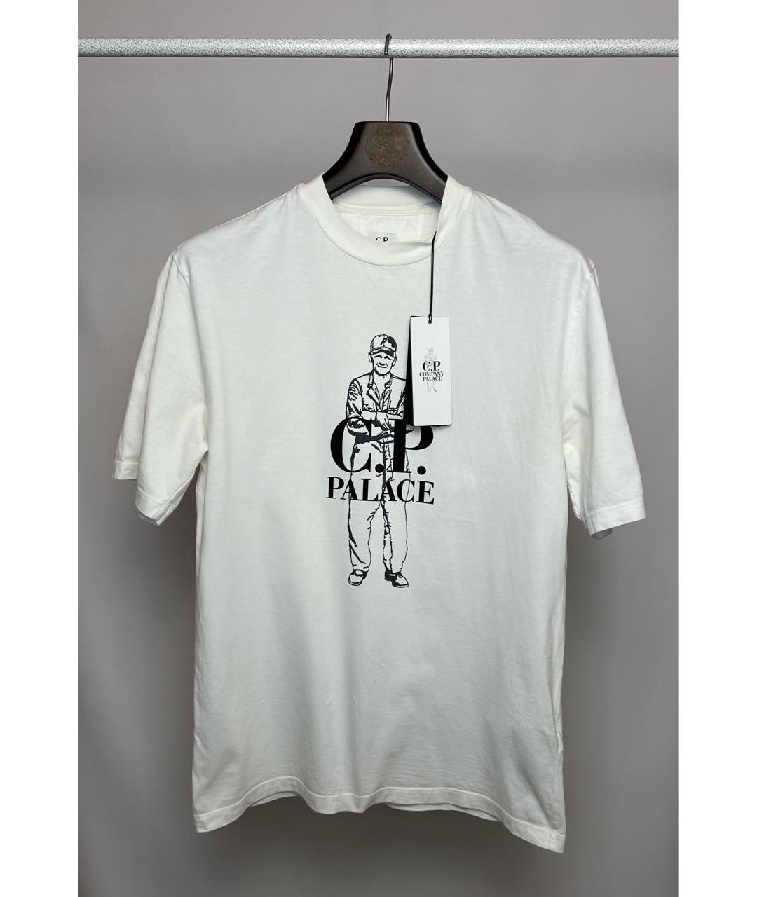 CP COMPANY Белая хлопковая футболка, фото 6