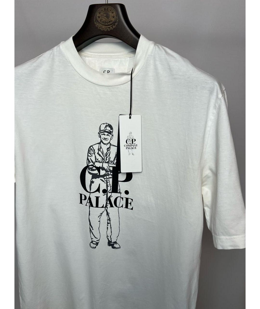 CP COMPANY Белая хлопковая футболка, фото 2