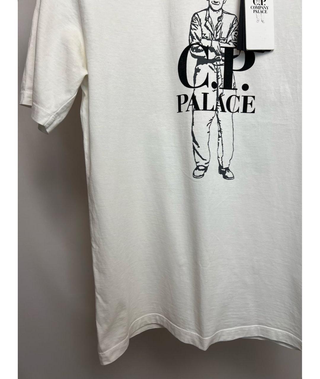 CP COMPANY Белая хлопковая футболка, фото 3