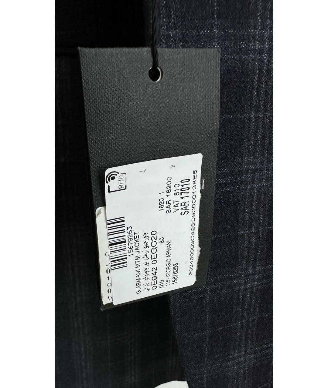 GIORGIO ARMANI Темно-синий шерстяной пиджак, фото 8