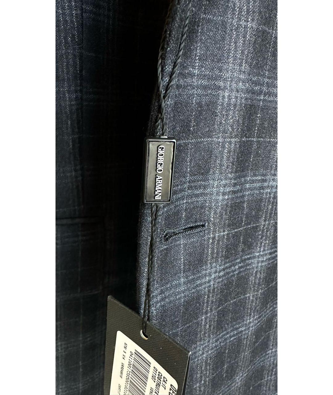 GIORGIO ARMANI Темно-синий шерстяной пиджак, фото 6