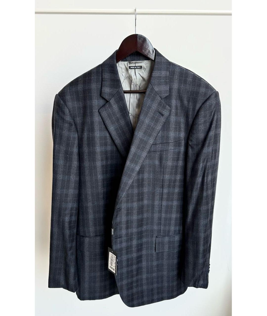 GIORGIO ARMANI Темно-синий шерстяной пиджак, фото 2