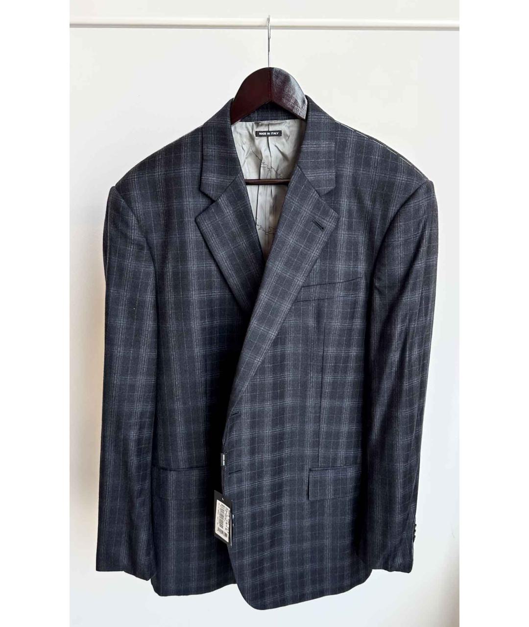 GIORGIO ARMANI Темно-синий шерстяной пиджак, фото 9