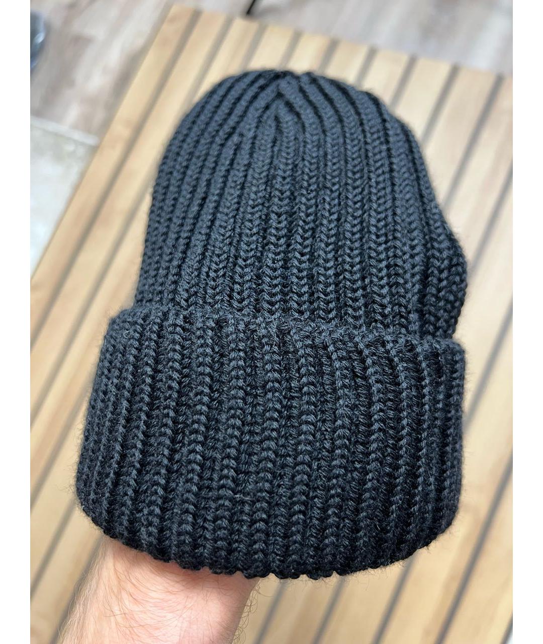 CP COMPANY Черная шерстяная шапка, фото 3