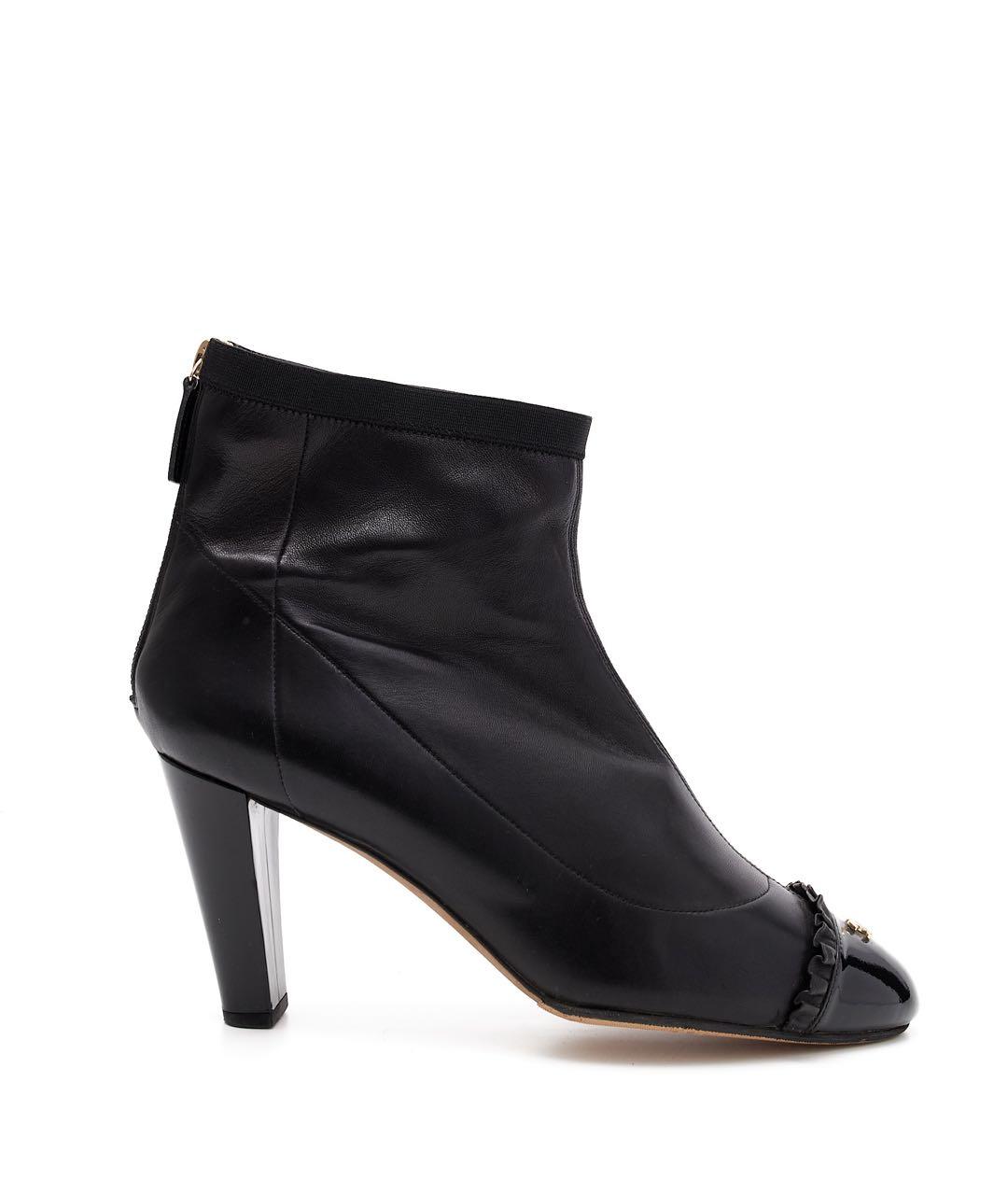 CHANEL Черные кожаные ботильоны, фото 7