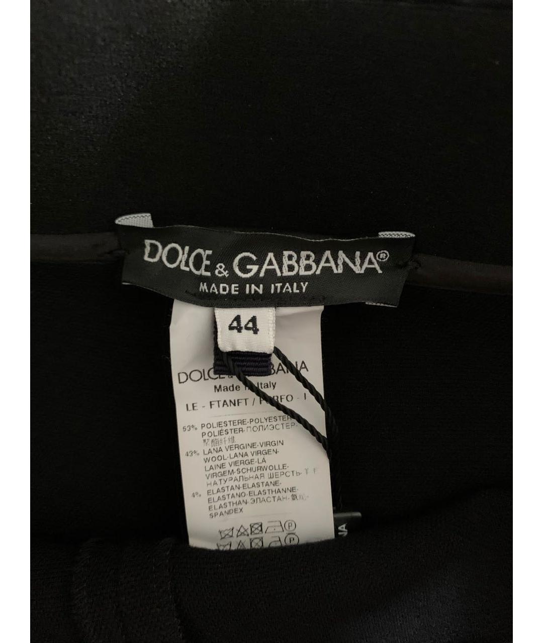 DOLCE&GABBANA Черные полиэстеровые бриджи, фото 3