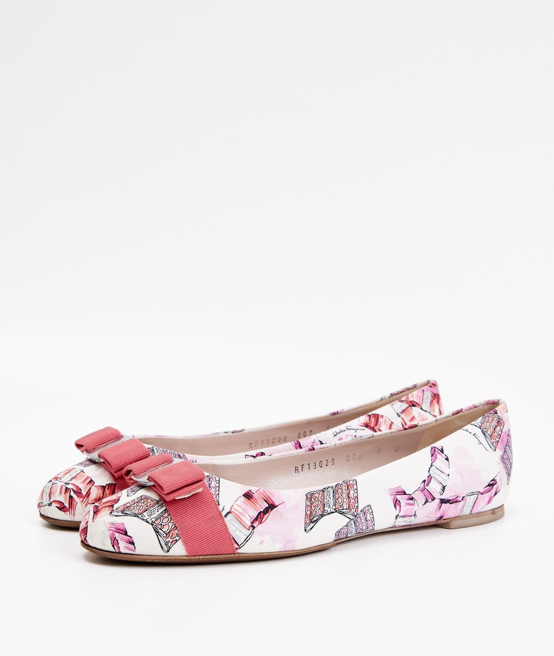 FERRAGAMO Розовые текстильные балетки, фото 2