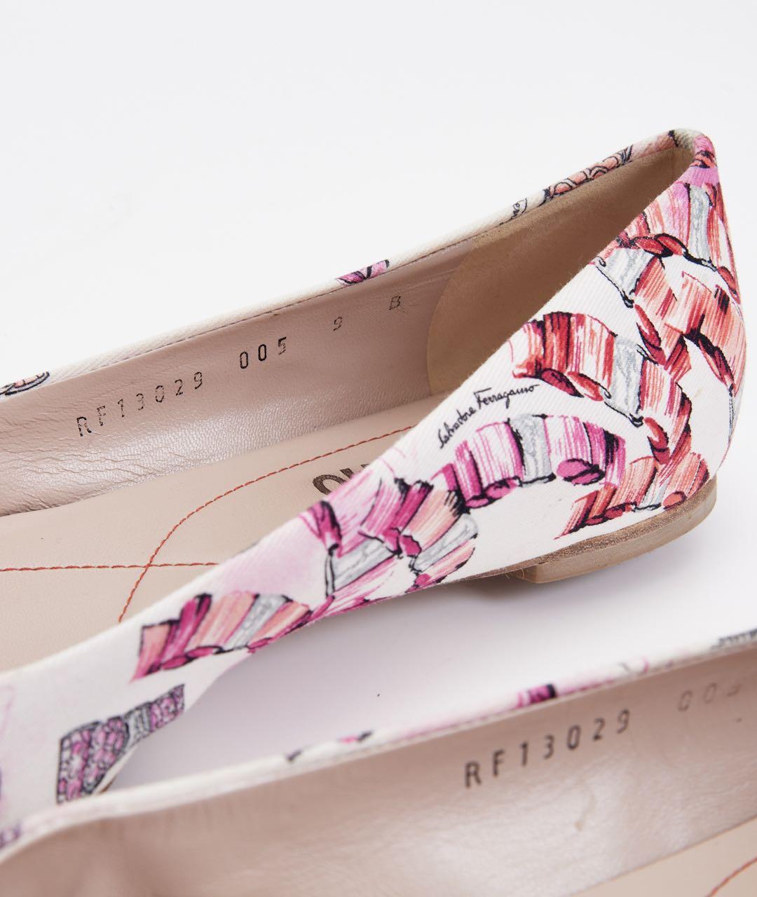 FERRAGAMO Розовые текстильные балетки, фото 3