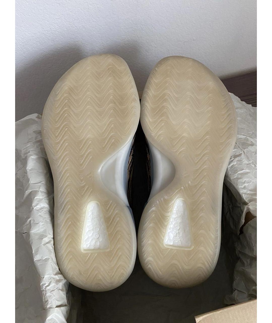 ADIDAS YEEZY Коричневые текстильные высокие кроссовки / кеды, фото 5