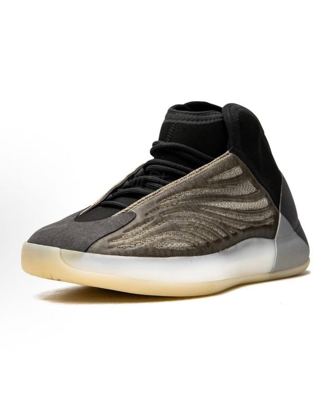 ADIDAS YEEZY Коричневые текстильные высокие кроссовки / кеды, фото 2