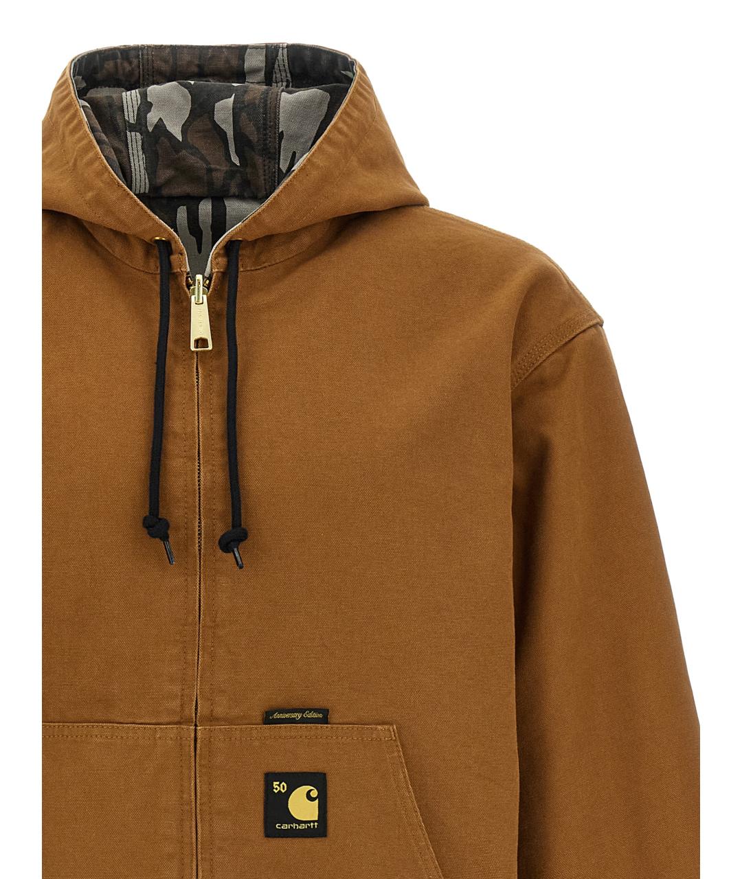 CARHARTT WIP Коричневая хлопковая куртка, фото 4