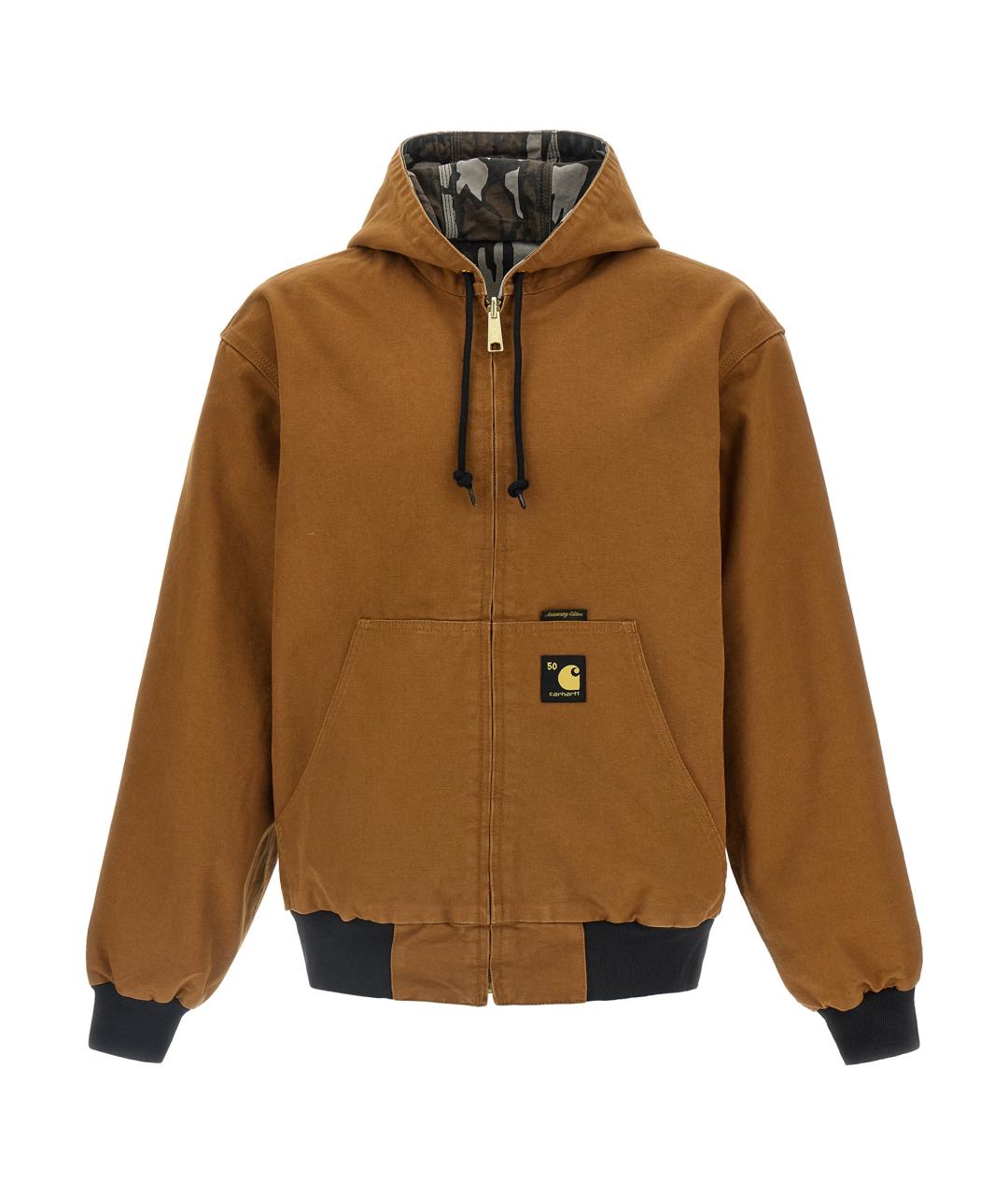 CARHARTT WIP Коричневая хлопковая куртка, фото 1