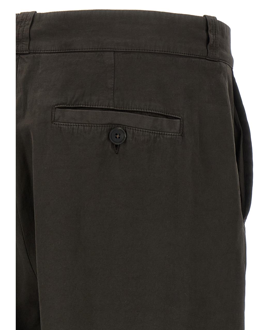 THE ROW Коричневые хлопковые повседневные брюки, фото 4