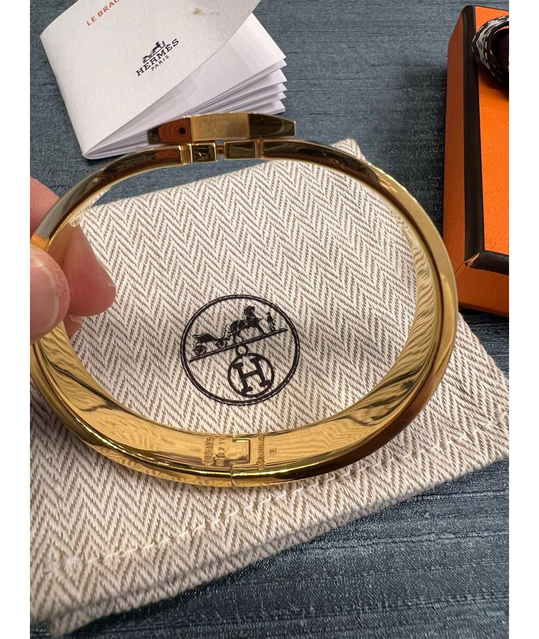 HERMES Черный браслет, фото 4