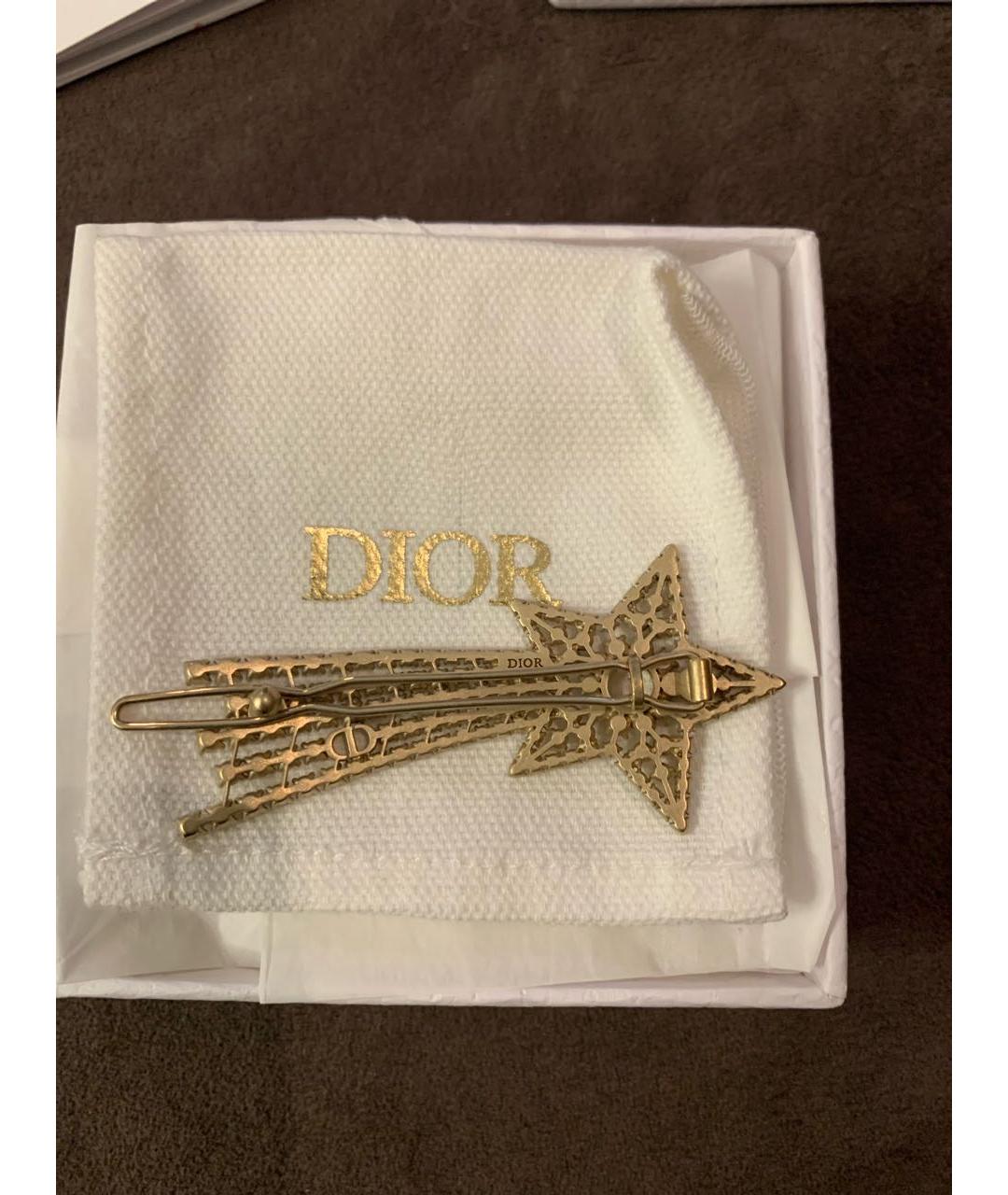 CHRISTIAN DIOR Золотая заколка, фото 2