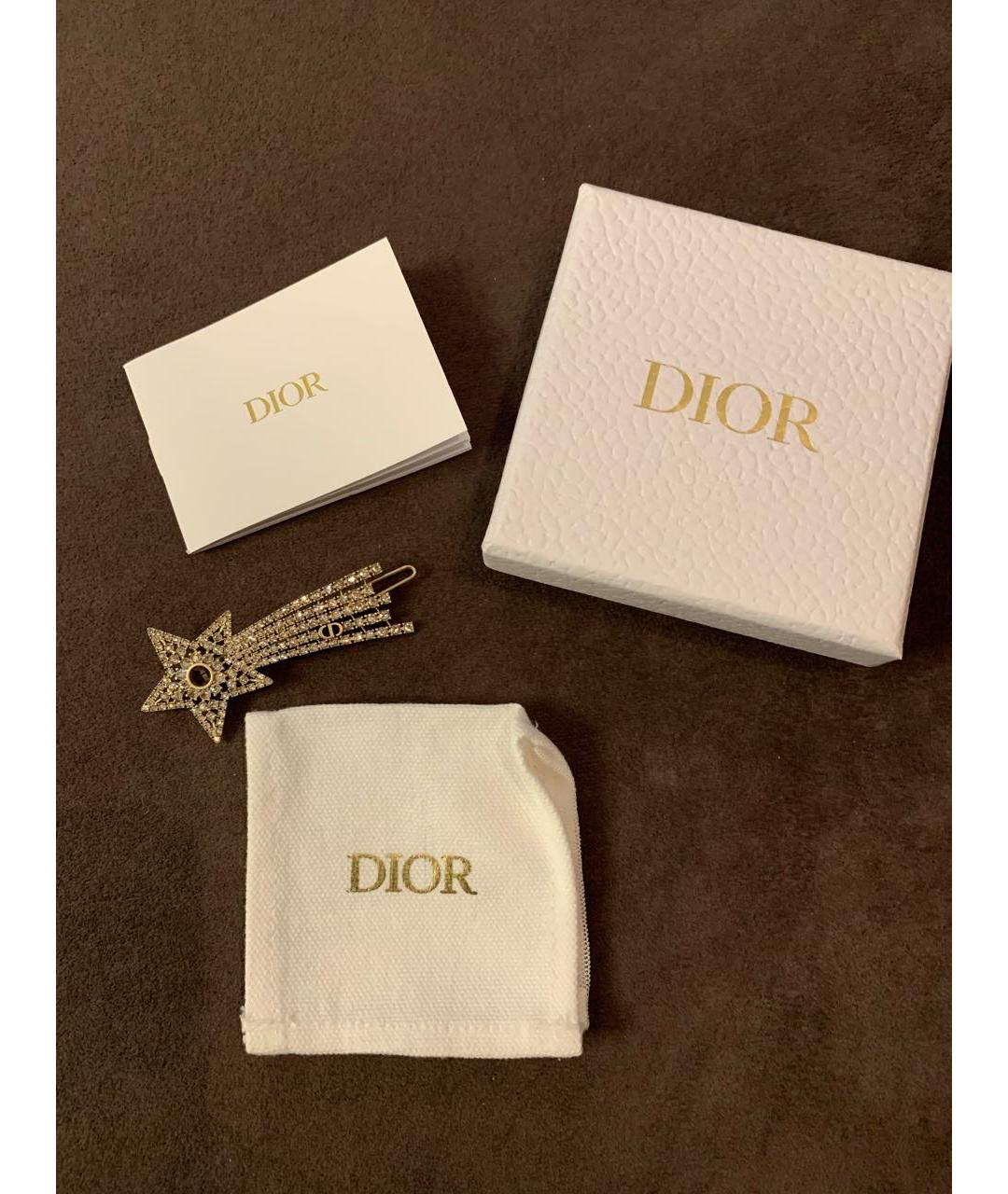 CHRISTIAN DIOR Золотая заколка, фото 3