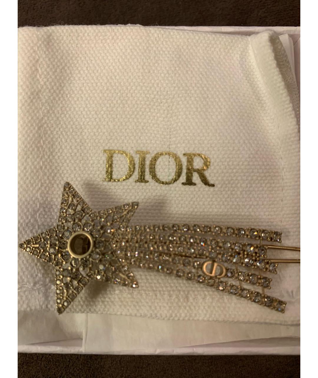 CHRISTIAN DIOR Золотая заколка, фото 4