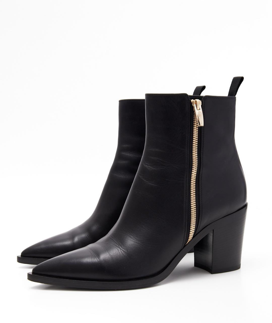 GIANVITO ROSSI Черные кожаные ботильоны, фото 2