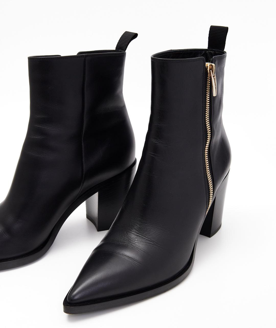 GIANVITO ROSSI Черные кожаные ботильоны, фото 5