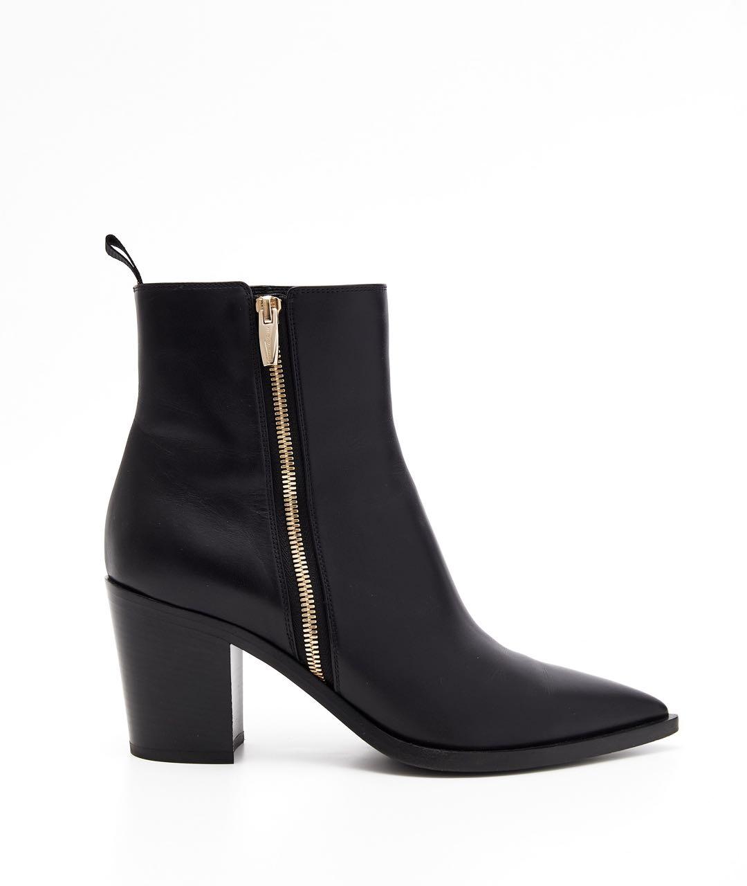 GIANVITO ROSSI Черные кожаные ботильоны, фото 7