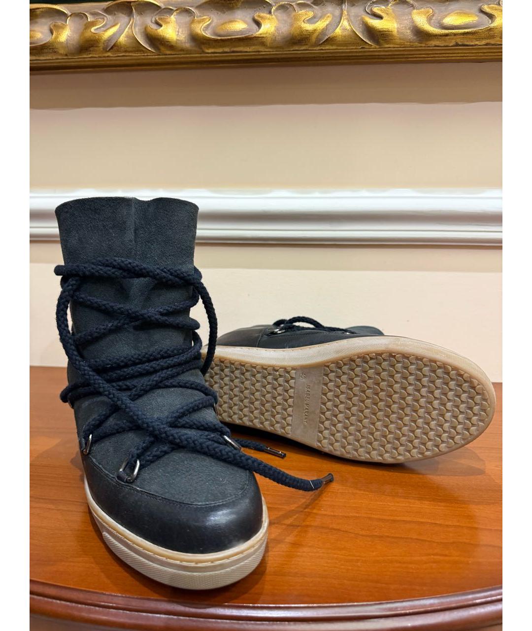 ISABEL MARANT Черные кожаные ботинки, фото 5