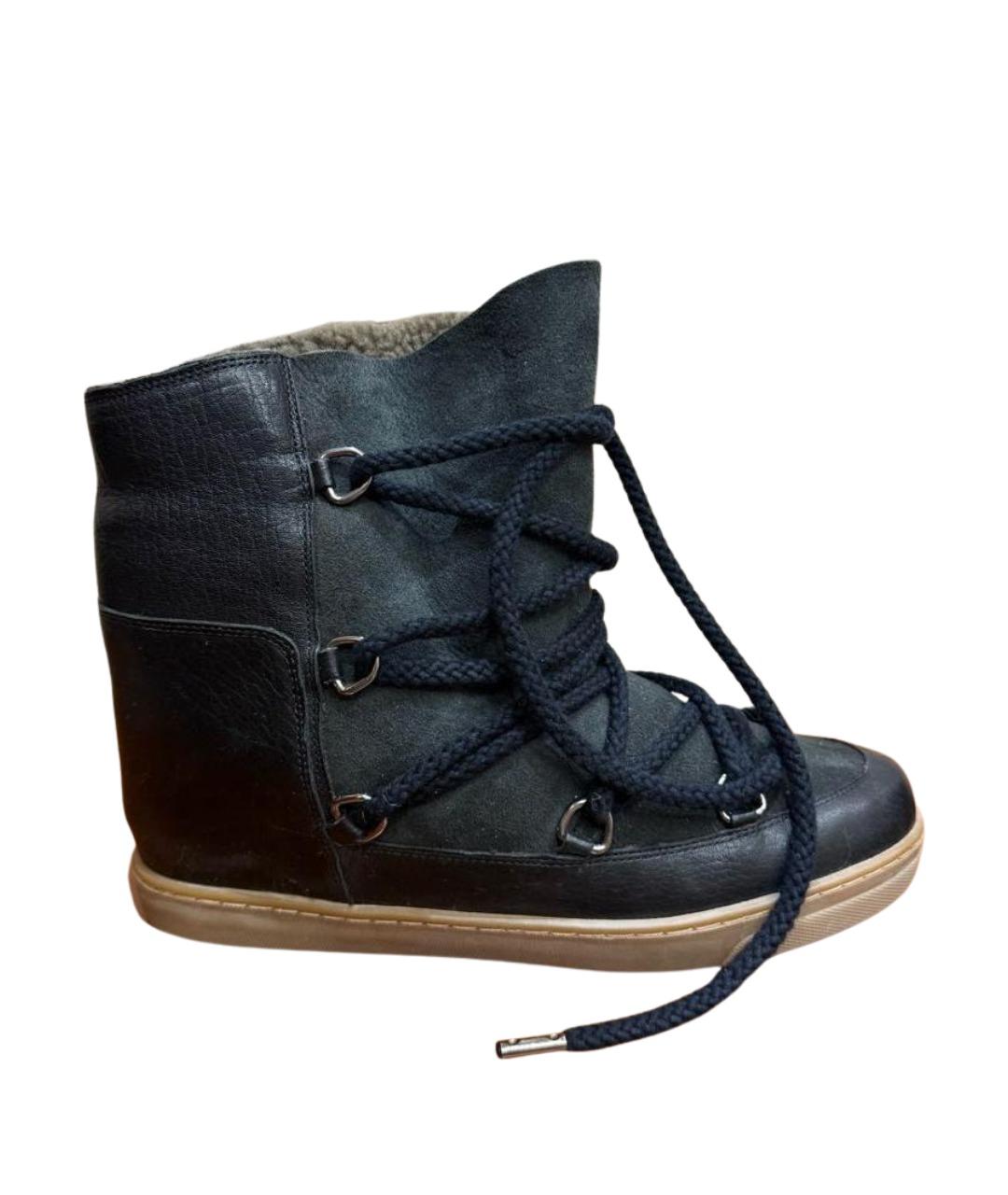 ISABEL MARANT Черные кожаные ботинки, фото 1