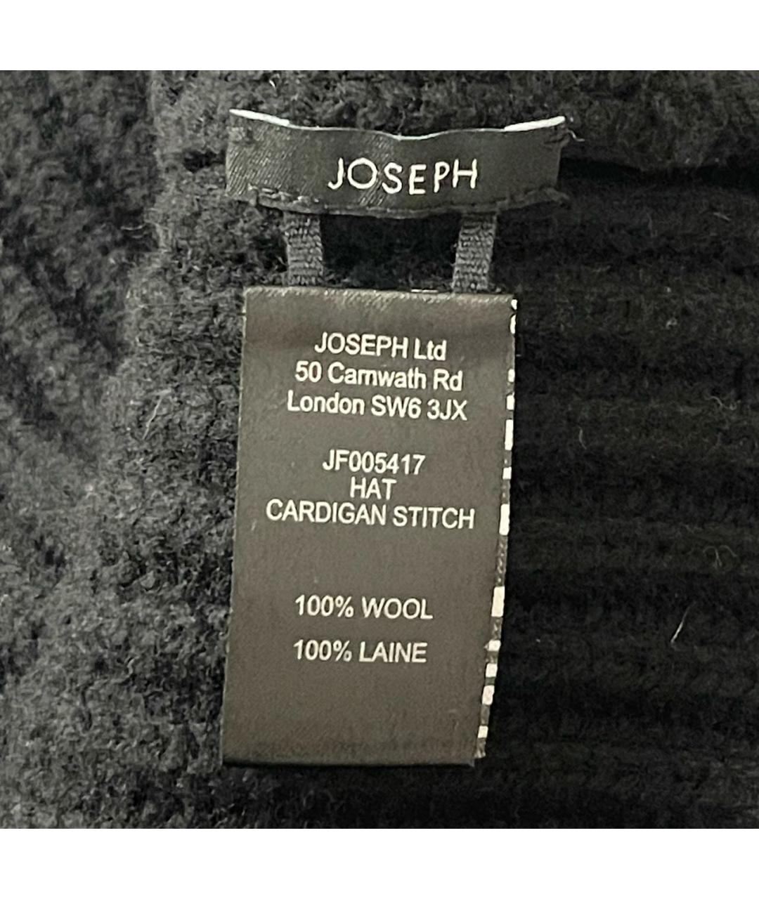 JOSEPH Черная шерстяная шапка, фото 4