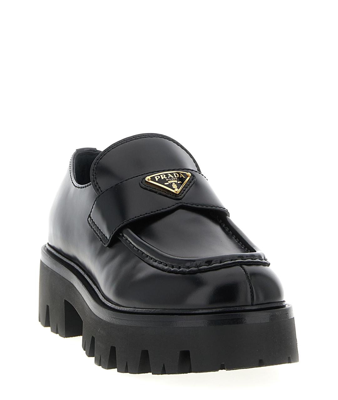 PRADA Черные кожаные лоферы, фото 2