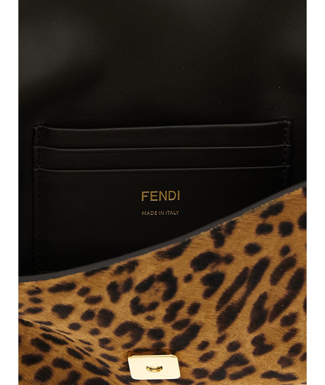FENDI Коричневая сумка через плечо, фото 4