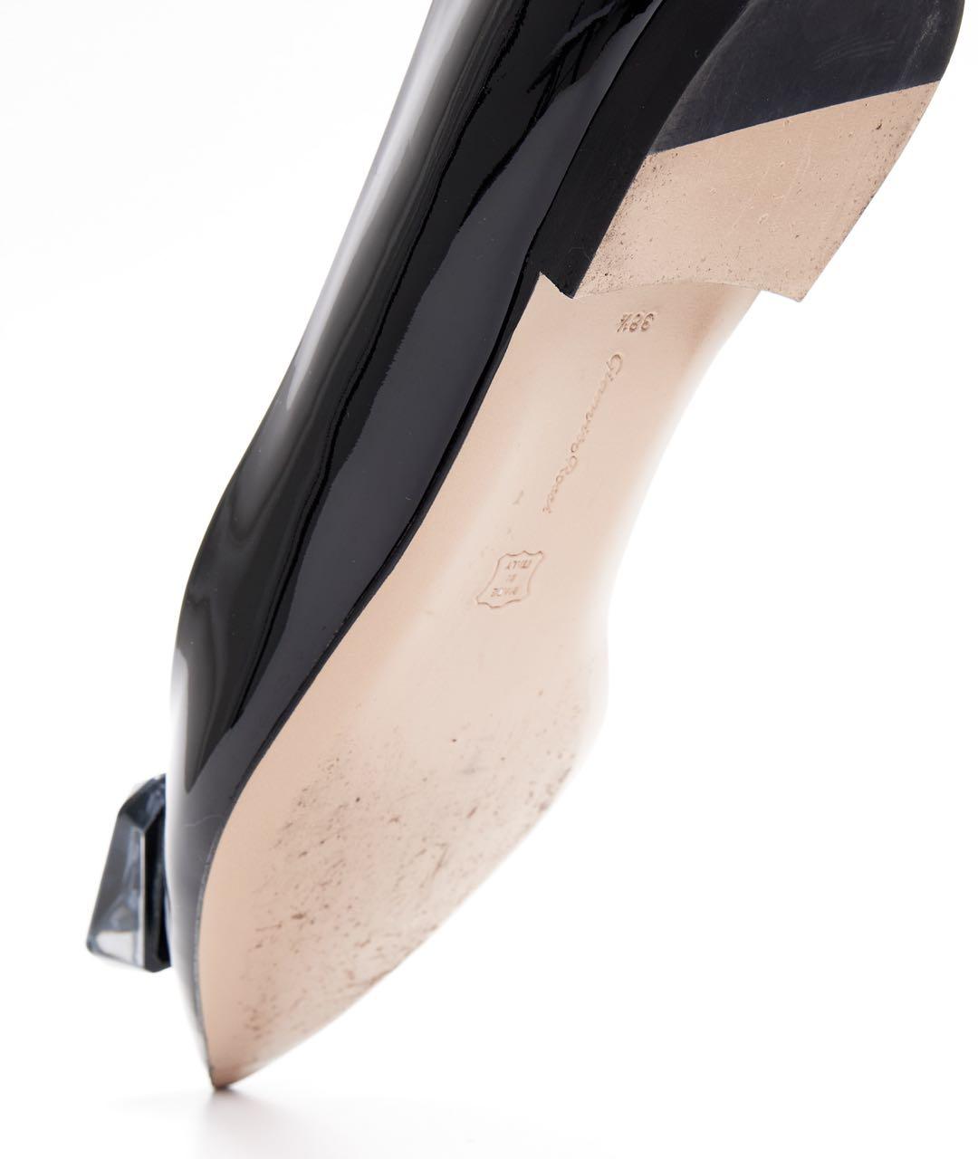 GIANVITO ROSSI Черные балетки из лакированной кожи, фото 5