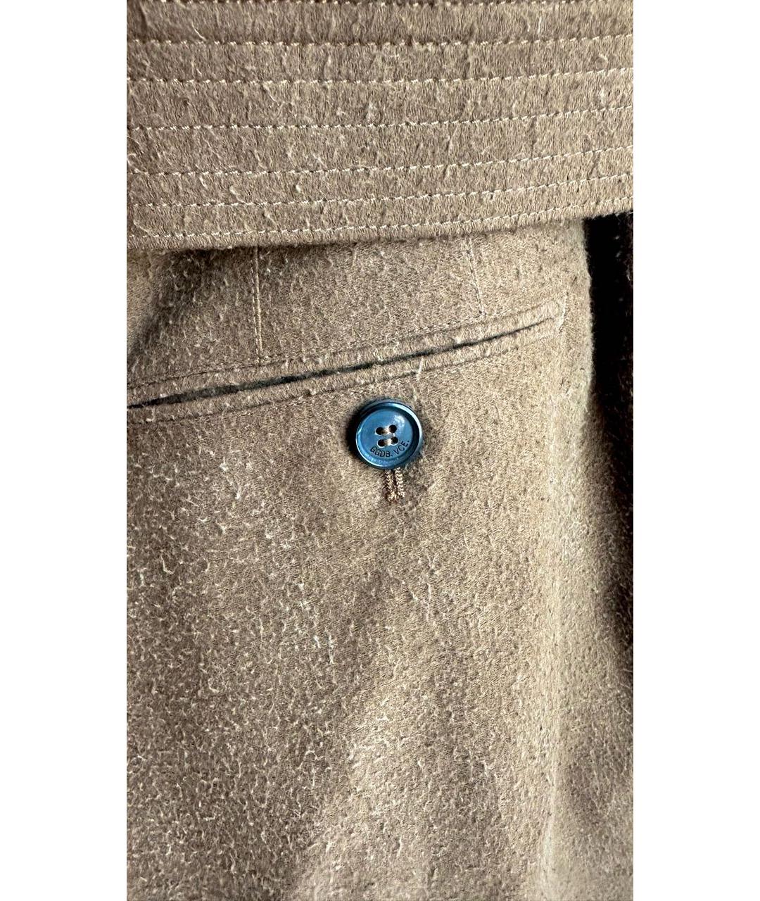 GOLDEN GOOSE DELUXE BRAND Коричневые хлопковые капри, фото 5