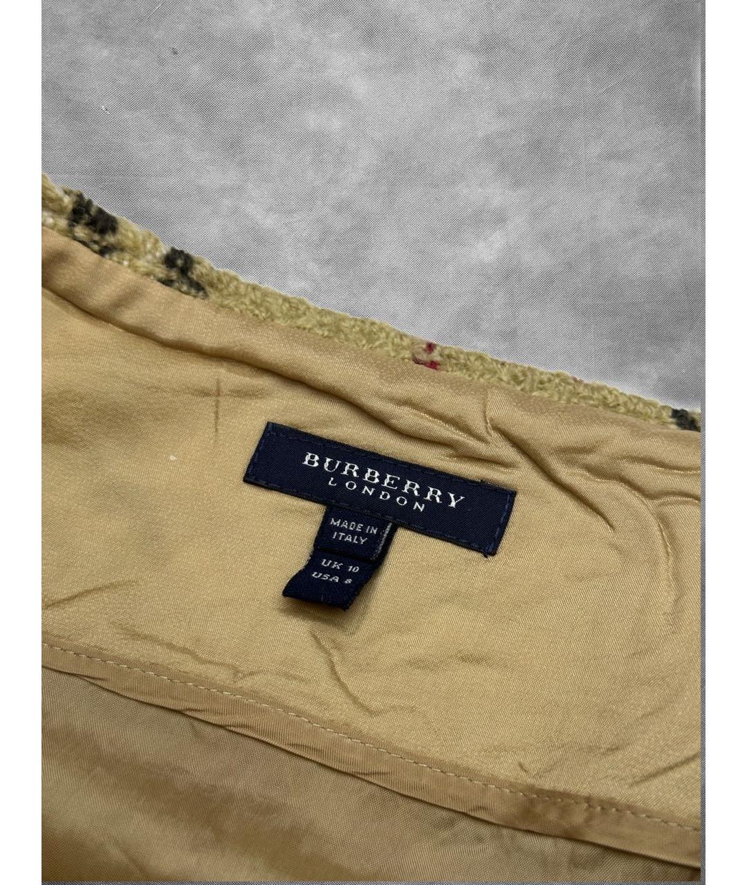 BURBERRY Мульти шерстяная юбка мини, фото 6