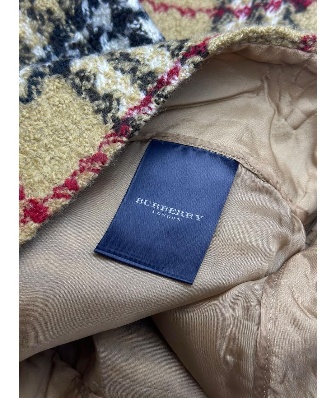 BURBERRY Мульти шерстяная юбка мини, фото 5