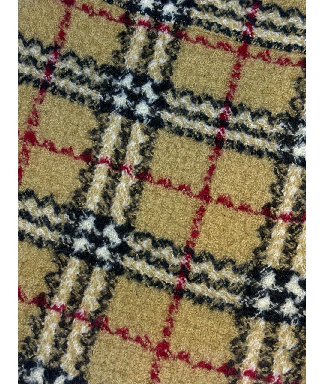 BURBERRY Мульти шерстяная юбка мини, фото 3