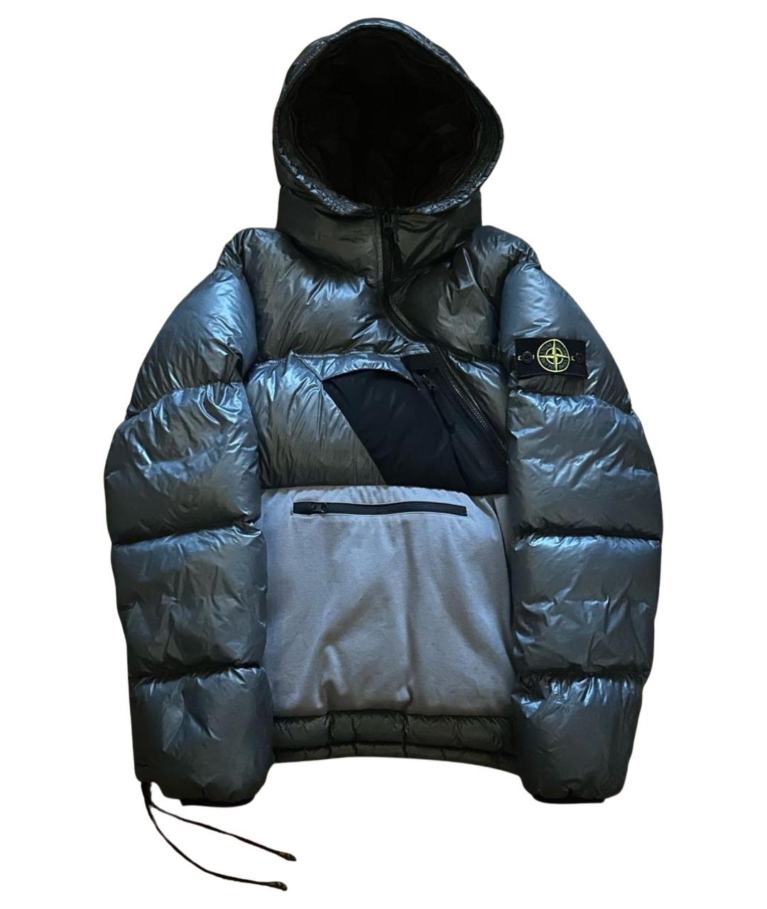 STONE ISLAND Зеленый пуховик, фото 1