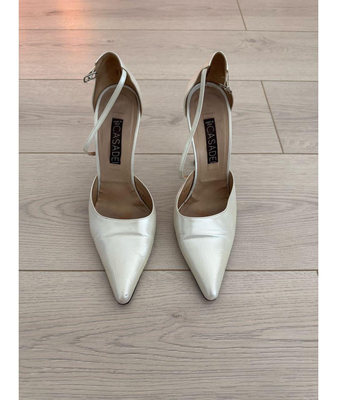 CASADEI Белые кожаные туфли, фото 2