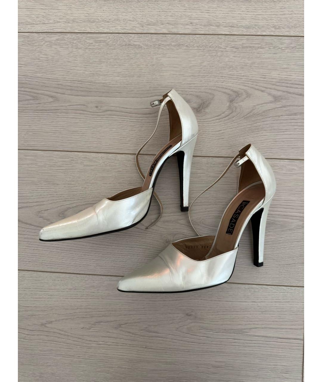 CASADEI Белые кожаные туфли, фото 5