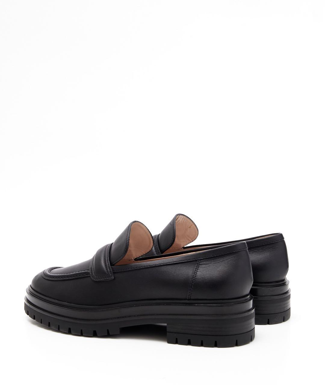 GIANVITO ROSSI Черные кожаные лоферы, фото 3