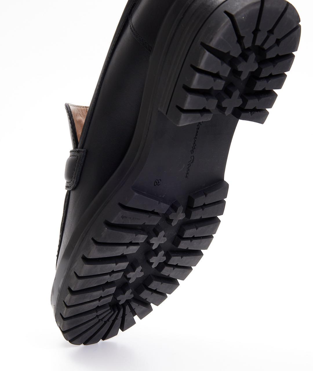 GIANVITO ROSSI Черные кожаные лоферы, фото 5