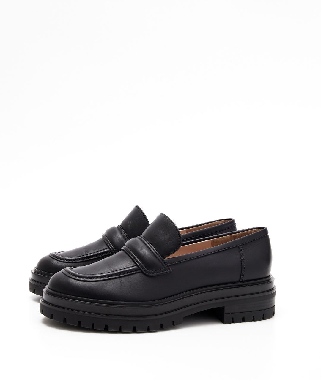 GIANVITO ROSSI Черные кожаные лоферы, фото 2