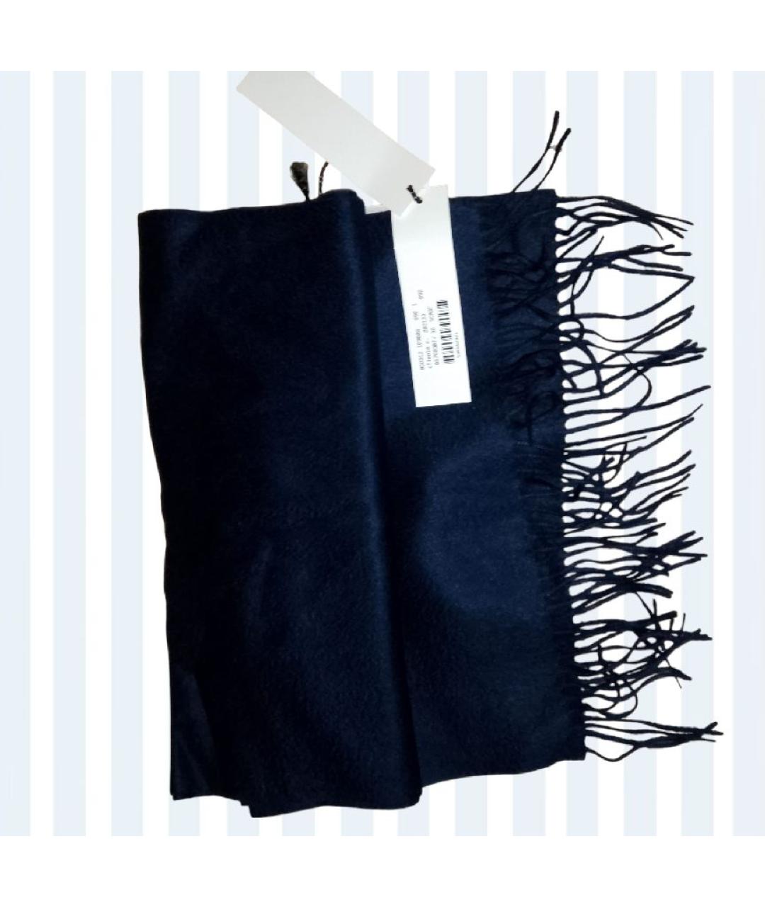 JIL SANDER Темно-синий кашемировый шарф, фото 3