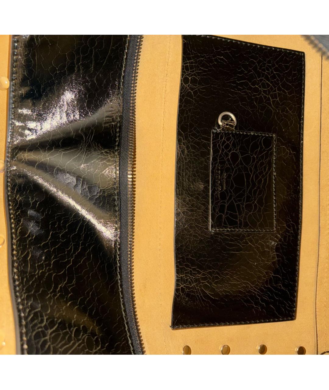 ALEXANDER MCQUEEN Черная сумка на плечо из лакированной кожи, фото 7