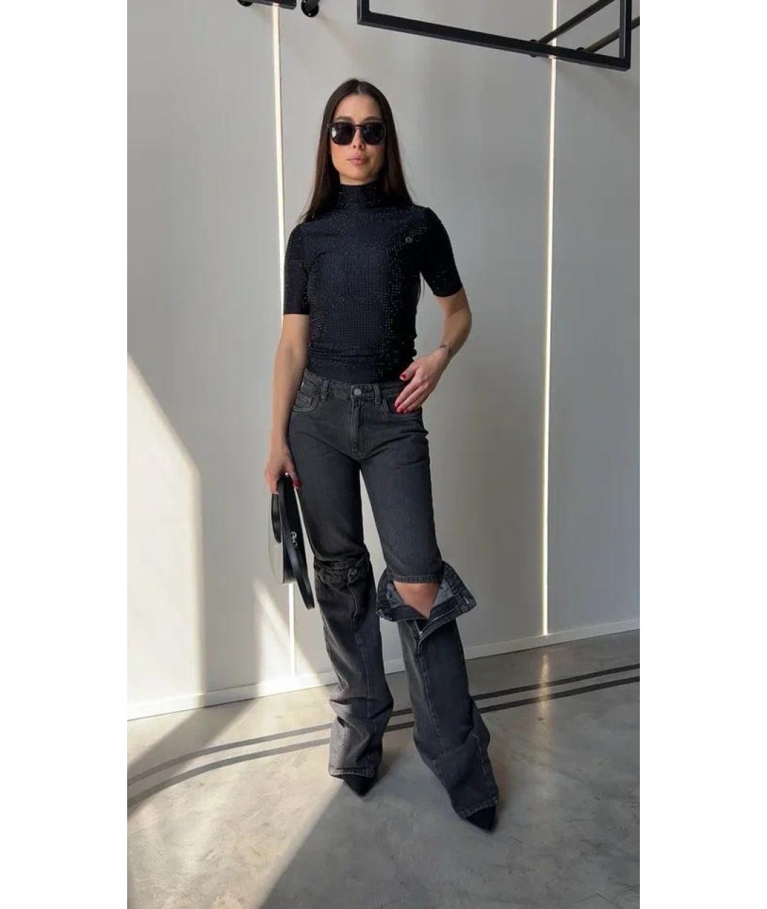 COPERNI Черные хлопковые прямые джинсы, фото 4