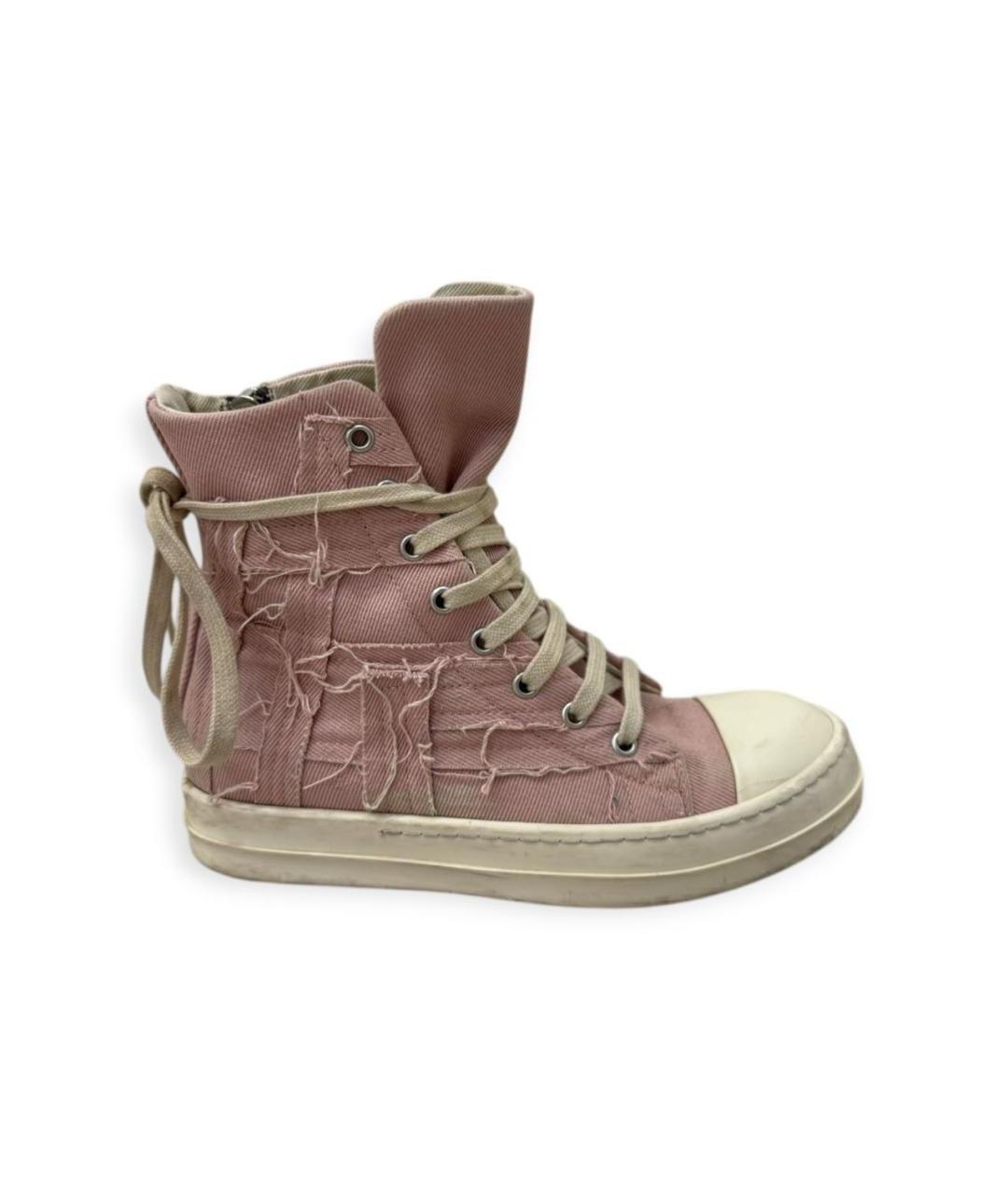RICK OWENS Розовые кеды, фото 1