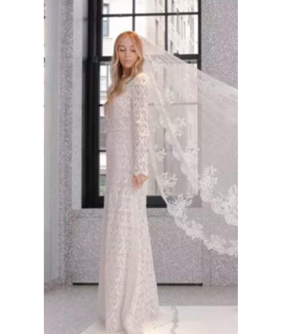 VALENTINO Белое кружевное коктейльное платье, фото 9