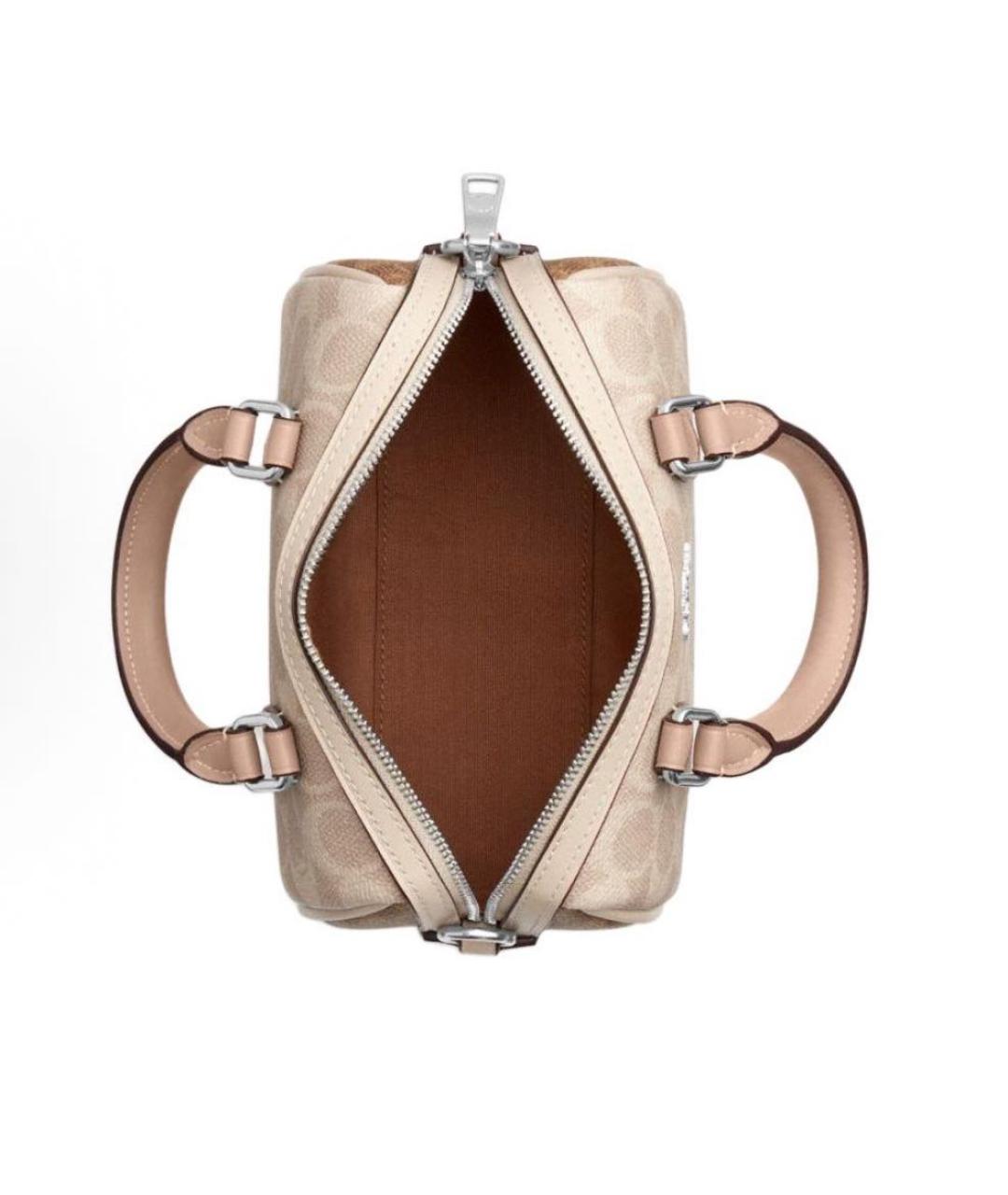 COACH Коричневая кожаная сумка через плечо, фото 4