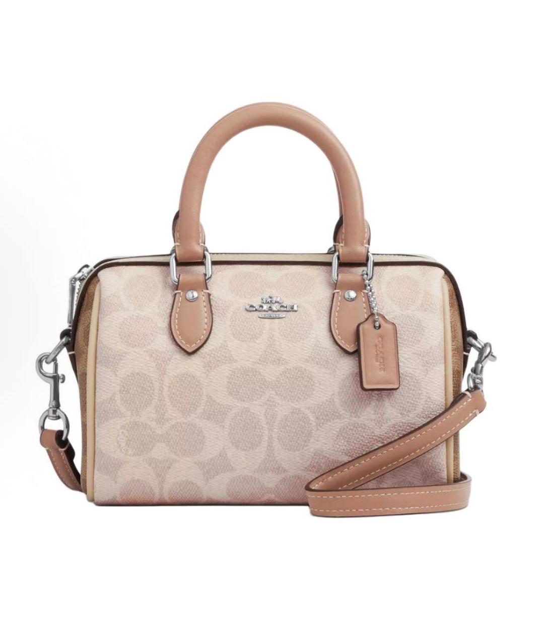 COACH Коричневая кожаная сумка через плечо, фото 2