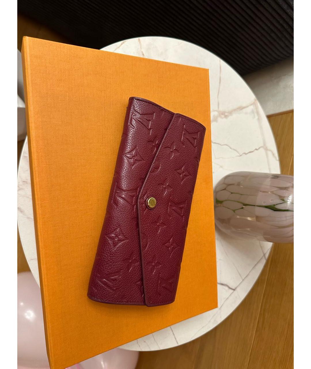 LOUIS VUITTON Фиолетовый кожаный кошелек, фото 9