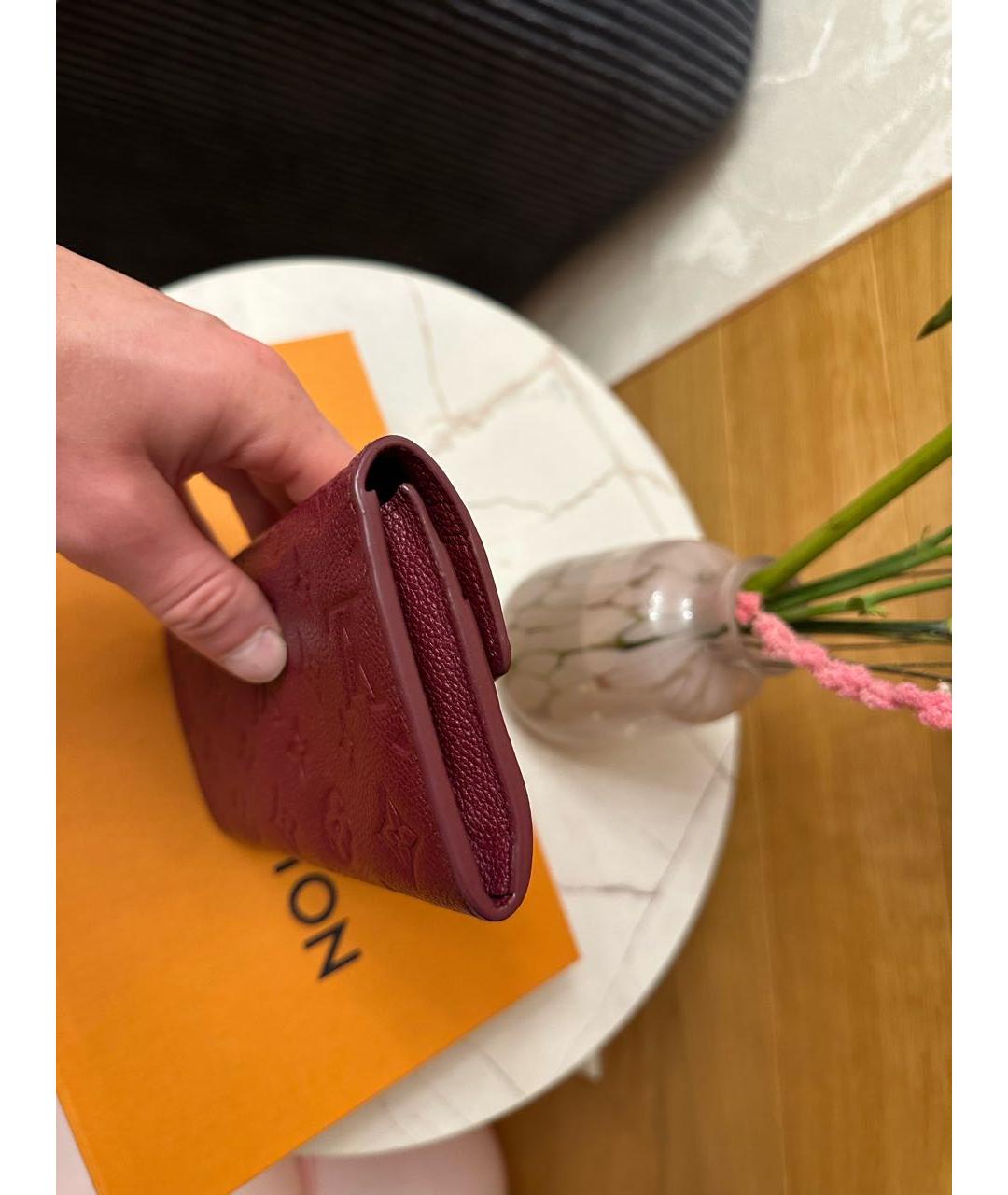 LOUIS VUITTON Фиолетовый кожаный кошелек, фото 5